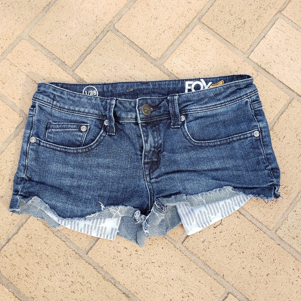 Womens Fox Racing Stealth Jean Shorts Size 1